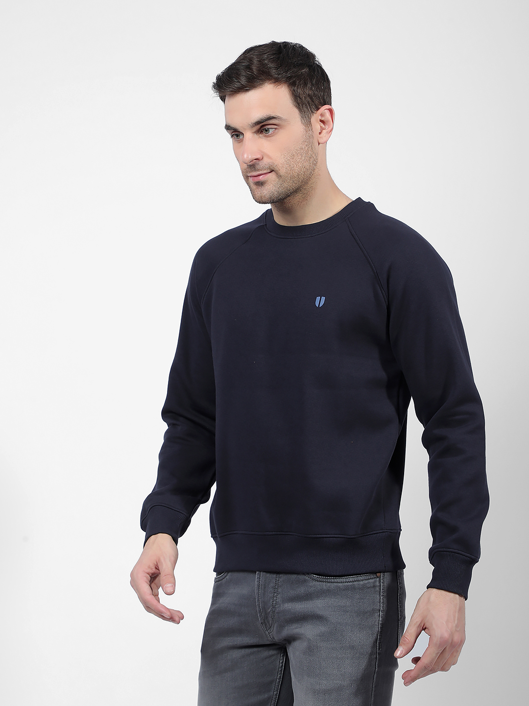 Numero Uno Men Blue Crew Neck Regular Fit Sweatshirt